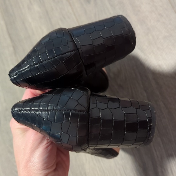 Corso Como Ryanna leather snake embossed pointed toe heels - Picture 11 of 14